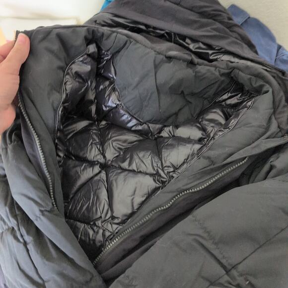 Lululemon Cold As Puff Jacket Sz 6 Black Hooded Puffer Longline Parka Down Coat - Picture 6 of 16